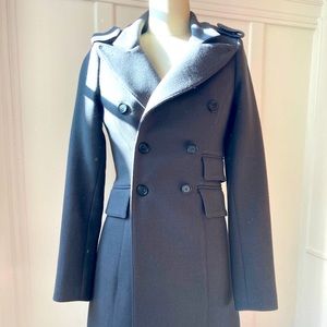 SMYTHE Les Vestes Olive Green 100% Wool Coat Size 2